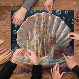 Puzzle en forme de coquillage dans un monde fantastique 1000 pièces