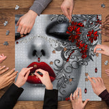 Crimson Lips Gem Grace Jigsaw Puzzle 1000 Pieces