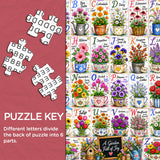 Flower Alphabet Jigsaw Puzzle 1000 Pieces
