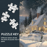 Moonlit Snowy Night Jigsaw Puzzle 1000 Pieces