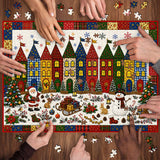 Quilted Christmas Town Jigsaw Puzzle 1000 Pieces