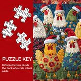 Cute Christmas Chickens Jigsaw Puzzle 1000 Piece