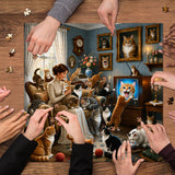 Retro Katzenhaus Puzzle 1000 Teile