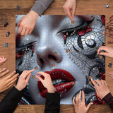 Silver Lace Kiss Jigsaw Puzzle 1000 Pieces