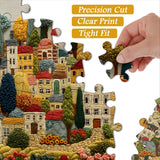 Puzzle de village de broderie 1000 pièces