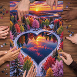Herz Reflexion Puzzle 1000 Stück
