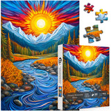 Dreamy Mountains Rivers Jigsaw Puzzle 1000 Pieces