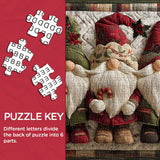 Fabric Christmas Gnome Jigsaw Puzzles 1000 Pieces