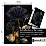 Black Gold Rose Jigsaw Puzzles 1000 Pieces