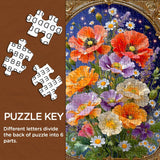 Golden Frame Florals Puzzle mit 1000 Teilen