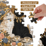 Paris Katzen Tee Zeit Puzzle 1000 Stück