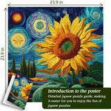 Sternenhaftes Sonnenblumen-Puzzle 1000 Teile