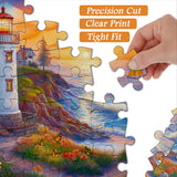 Sunset Lighthouse Cove Jigsaw Puzzles 1000 Pieces