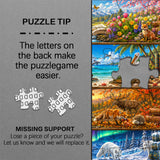 Jahreszeiten auf dem Regal Puzzle 1000 Teile