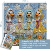 Puzzle en forme de canards en patchwork - 1000 pièces