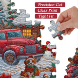 Red Truck Christmas Cottage Jigsaw Puzzles 1000 Pieces