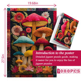Puzzle Champignon Quilt 1000 pièces