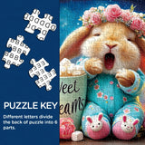 Yawning Bunny Jigsaw Puzzle 1000 Pieces