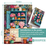 Puzzle ritmico con armadietto floreale, 1000 pezzi