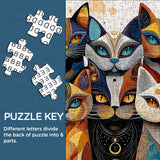 Abstraktes Katzenpuzzle 1000 Teile