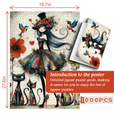 Puzzle fantaisiste Dame et chats 1000 pièces