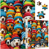 Cute Dog Fashion Hat Jigsaw Puzzle 1000 Pieces