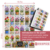 Flower Alphabet Jigsaw Puzzle 1000 Pieces