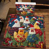 Cute Christmas Chickens Jigsaw Puzzle 1000 Piece