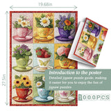 Blooming Teacups Jigsaw Puzzle 1000 Pieces