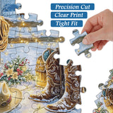 Snowy Night Ranch Jigsaw Puzzle 1000 Pieces