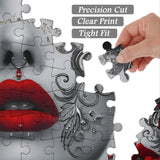 Crimson Lips Gem Grace Jigsaw Puzzle 1000 Pieces