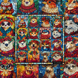 Christmas Animal Wreaths Jigsaw Puzzle 1000 Pieces