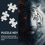 Puzzle Tigre Azzurra Cremisi 1000 Pezzi