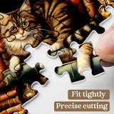 Cat on Bookshelf Jigsaw Puzzle 1000 Pieces