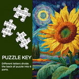 Sternenhaftes Sonnenblumen-Puzzle 1000 Teile
