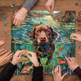 Pond Puppy Jigsaw Puzzle 1000 Pieces