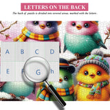 Puzzle di Uccelli con Cappello Colorato, 1000 Pezzi