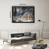 Moonlit Snowy Night Jigsaw Puzzle 1000 Pieces