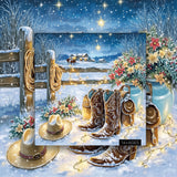 Snowy Night Ranch Jigsaw Puzzle 1000 Pieces