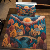 Golden Sunset Village Jigsaw Puzzle 1000 Pieces