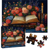 Books and Flowers Jigsaw Puzzle 1000 Pieces