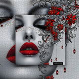 Crimson Lips Gem Grace Jigsaw Puzzle 1000 Pieces
