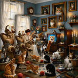 Retro Katzenhaus Puzzle 1000 Teile