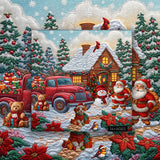 Red Truck Christmas Cottage Jigsaw Puzzles 1000 Pieces