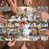 Christmas Animal Party Jigsaw Puzzle 1000 Pieces