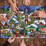 Christmas Joyous Town Jigsaw Puzzle 1000 Pieces