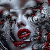 Silver Lace Kiss Jigsaw Puzzle 1000 Pieces