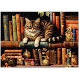 Cat on Bookshelf Jigsaw Puzzle 1000 Pieces