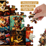 Library Puppy Jigsaw Puzzle 1000 Pieces