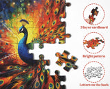 Brilliant Peacock Jigsaw Puzzle 1000 Pieces